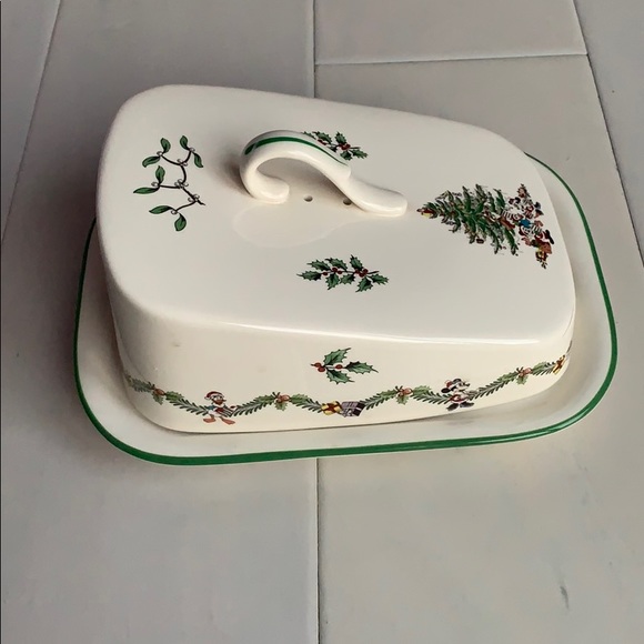 {Spode} - Disney Christmas Cheese Dish with Lid - Picture 3 of 5